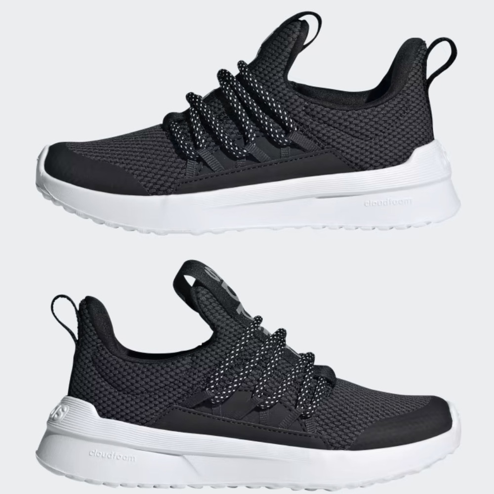 NWT Adidas Lite Racer Adapt 5.0 Shoes Sneakers Core Black Youth Size 6